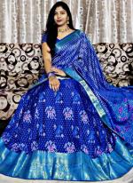 Dola Silk Blue Traditional Wear Zari Work Lehenga Choli